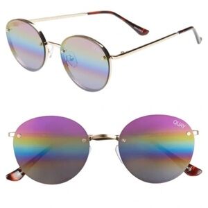 ***BRAND NEW*** Quay Australia x Elle Ferguson Round Rainbow Sunglasses